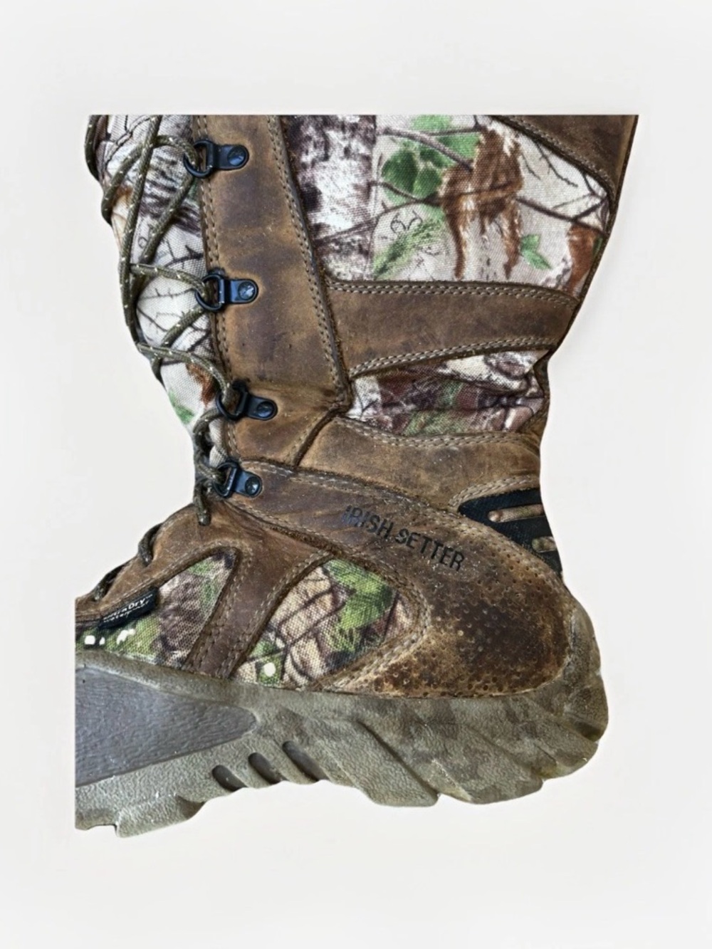 Irish Setter Men's Waterproof Real Tree Hunting Boots Size 11.5 Snake Guard - Picture 3 of 7